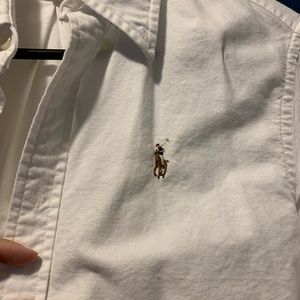 Roh Lauren white button down shirt